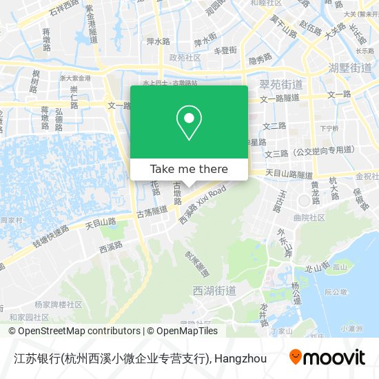 江苏银行(杭州西溪小微企业专营支行) map