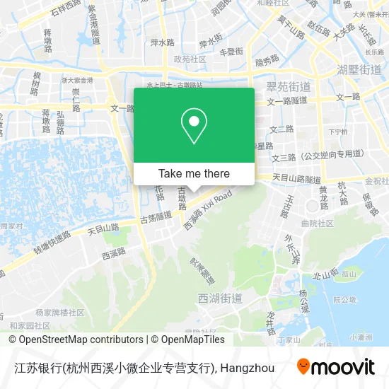 江苏银行(杭州西溪小微企业专营支行) map