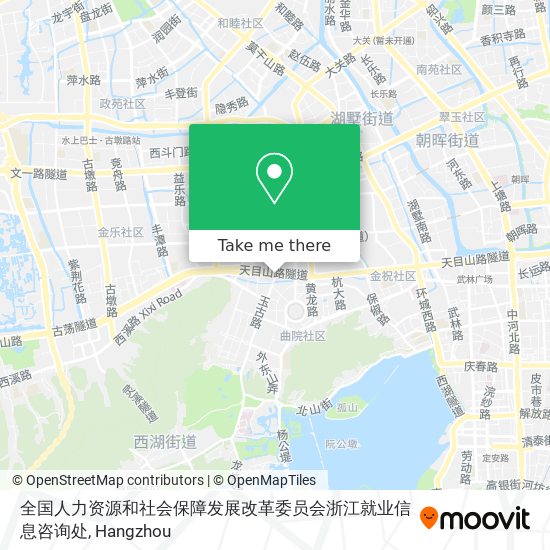 全国人力资源和社会保障发展改革委员会浙江就业信息咨询处 map