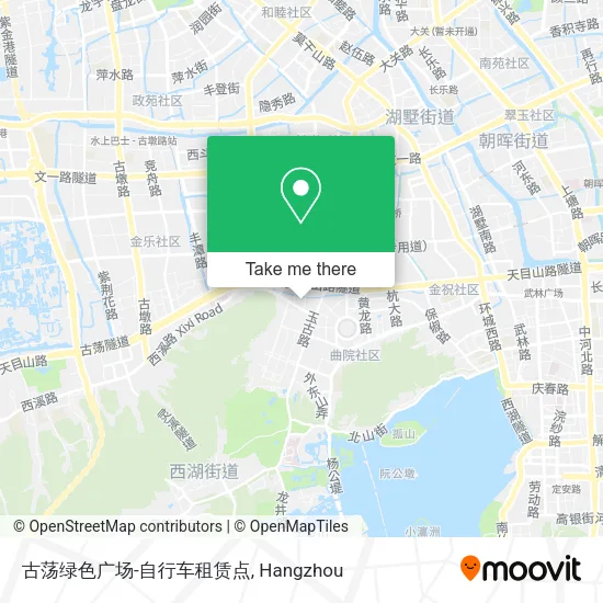 古荡绿色广场-自行车租赁点 map