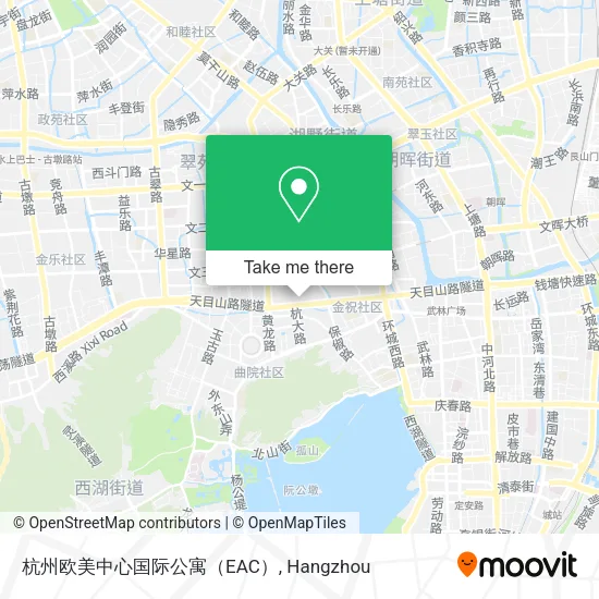 杭州欧美中心国际公寓（EAC） map