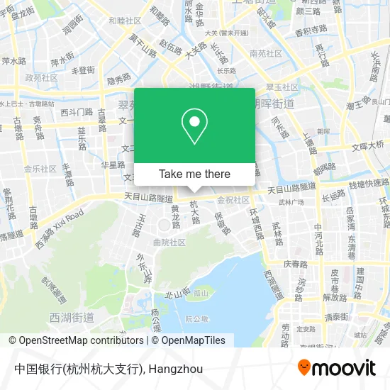 中国银行(杭州杭大支行) map