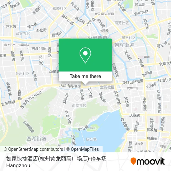 如家快捷酒店(杭州黄龙颐高广场店)-停车场 map