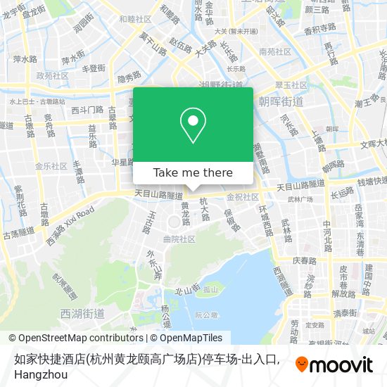 如家快捷酒店(杭州黄龙颐高广场店)停车场-出入口 map