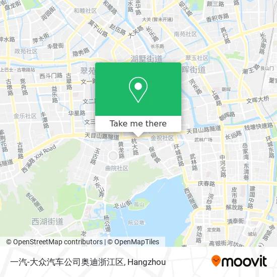 一汽-大众汽车公司奥迪浙江区 map