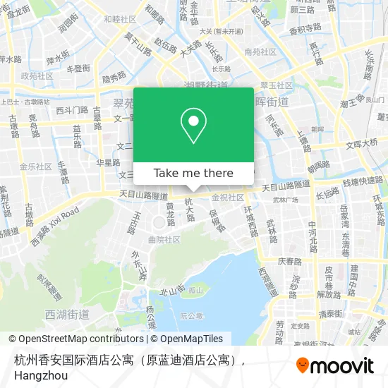 杭州香安国际酒店公寓（原蓝迪酒店公寓） map