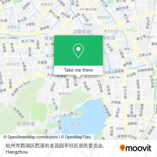 杭州市西湖区西溪街道花园亭社区居民委员会 map
