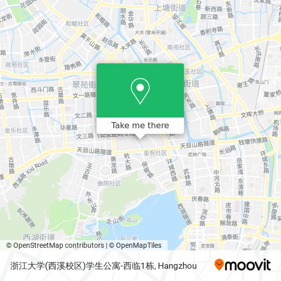 浙江大学(西溪校区)学生公寓-西临1栋 map