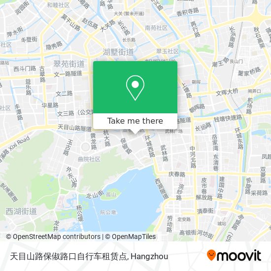 天目山路保俶路口自行车租赁点 map