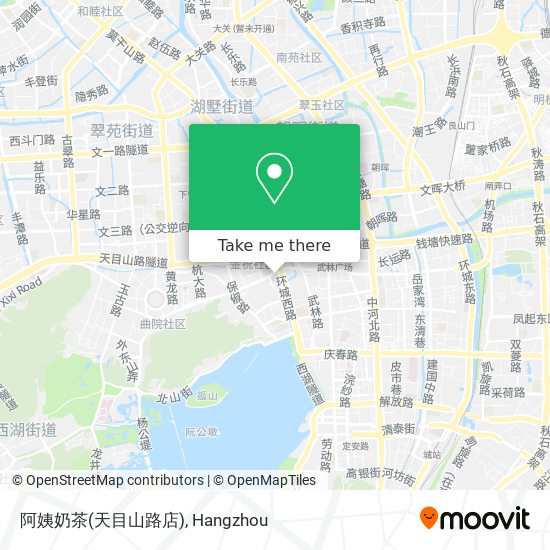 阿姨奶茶(天目山路店) map