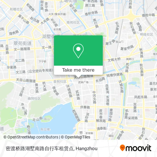 密渡桥路湖墅南路自行车租赁点 map