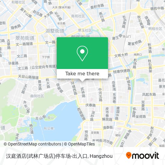 汉庭酒店(武林广场店)停车场-出入口 map