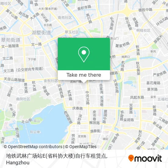 地铁武林广场站E(省科协大楼)自行车租赁点 map