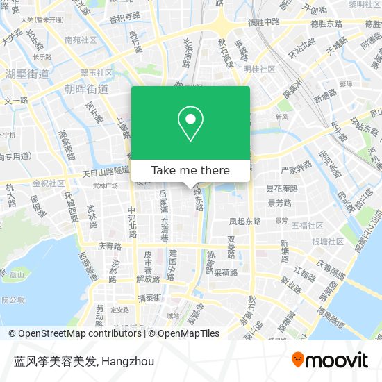 蓝风筝美容美发 map
