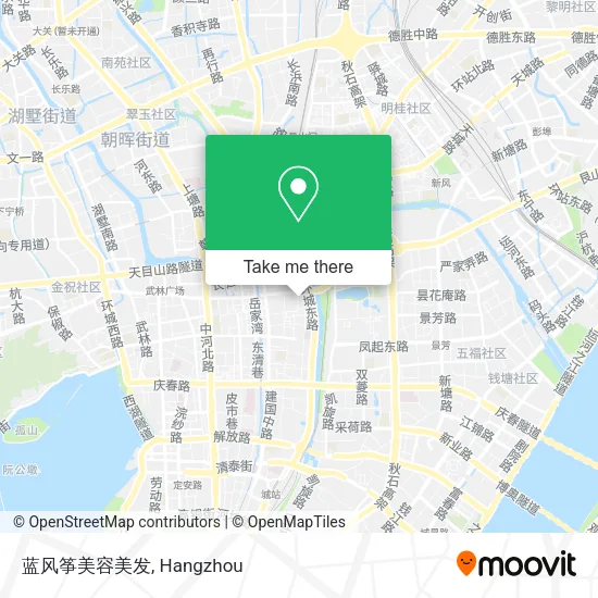 蓝风筝美容美发 map