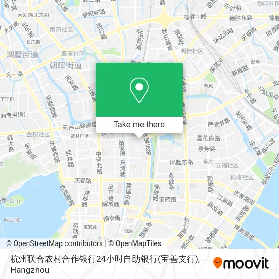 杭州联合农村合作银行24小时自助银行(宝善支行) map