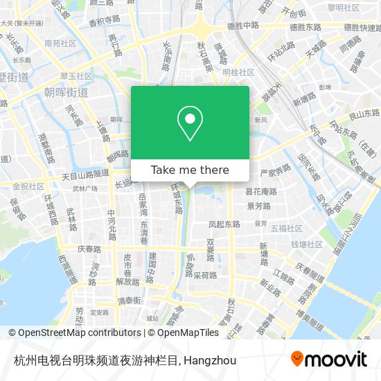 杭州电视台明珠频道夜游神栏目 map