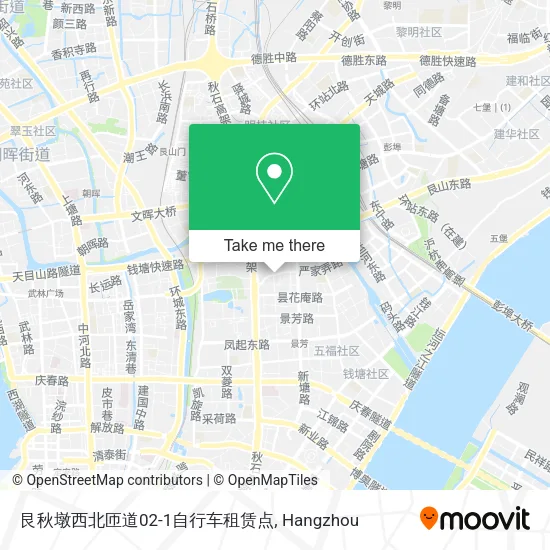 艮秋墩西北匝道02-1自行车租赁点 map