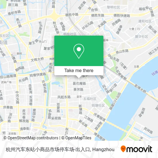 杭州汽车东站小商品市场停车场-出入口 map