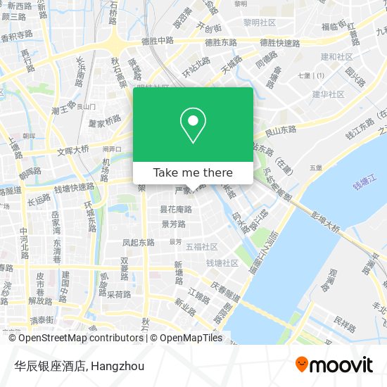 华辰银座酒店 map