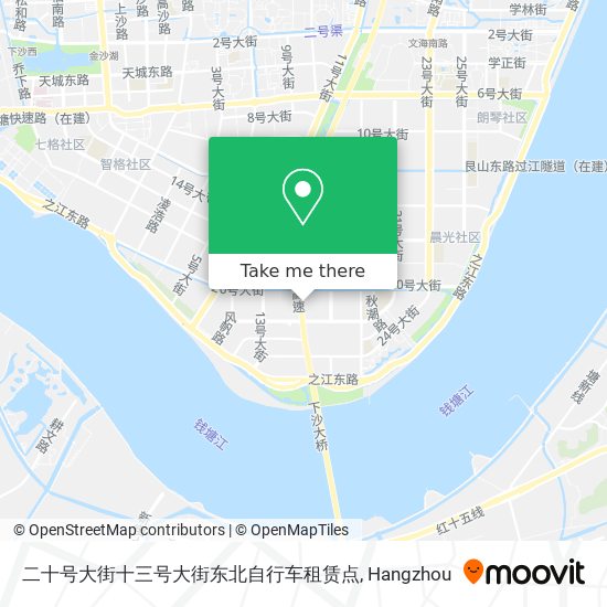 二十号大街十三号大街东北自行车租赁点 map