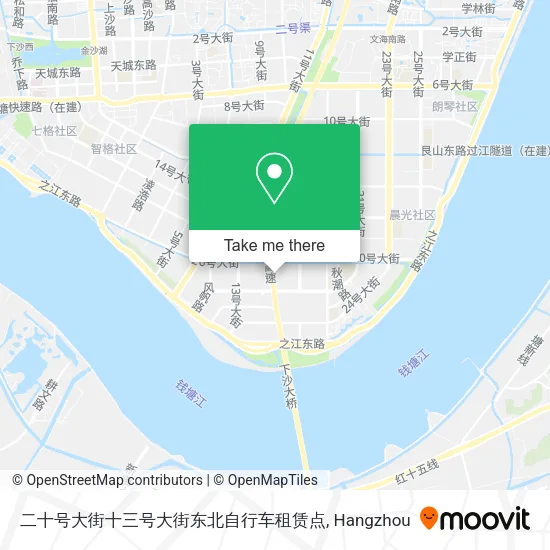 二十号大街十三号大街东北自行车租赁点 map