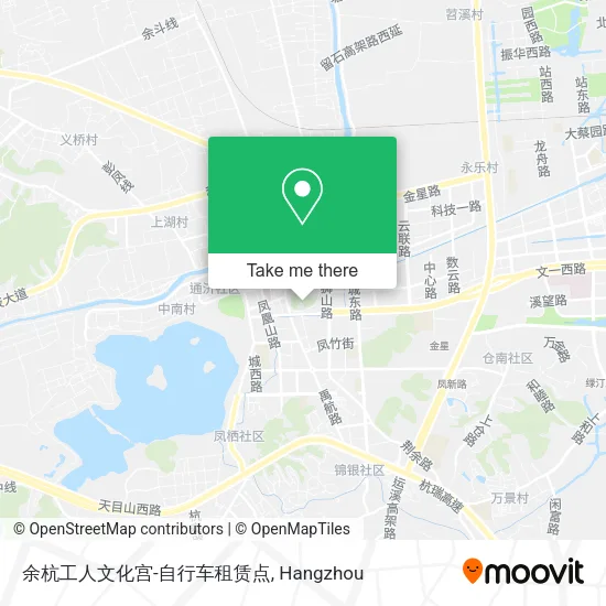 余杭工人文化宫-自行车租赁点 map