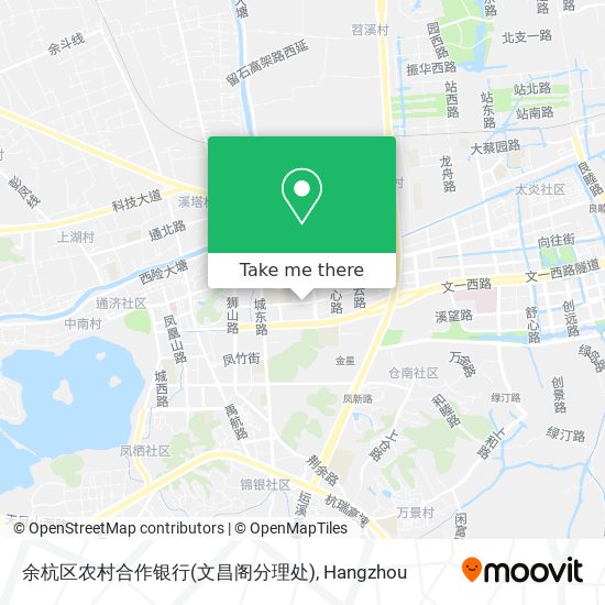 余杭区农村合作银行(文昌阁分理处) map