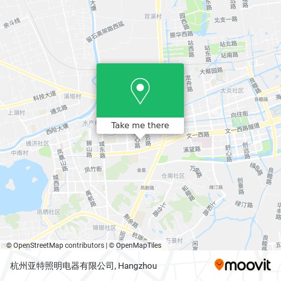 杭州亚特照明电器有限公司 map