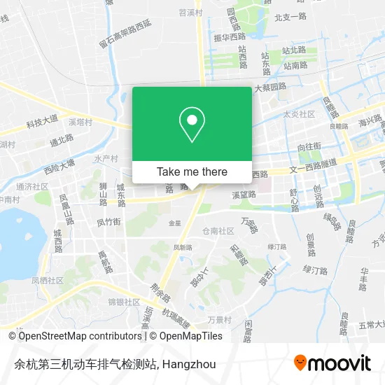 余杭第三机动车排气检测站 map