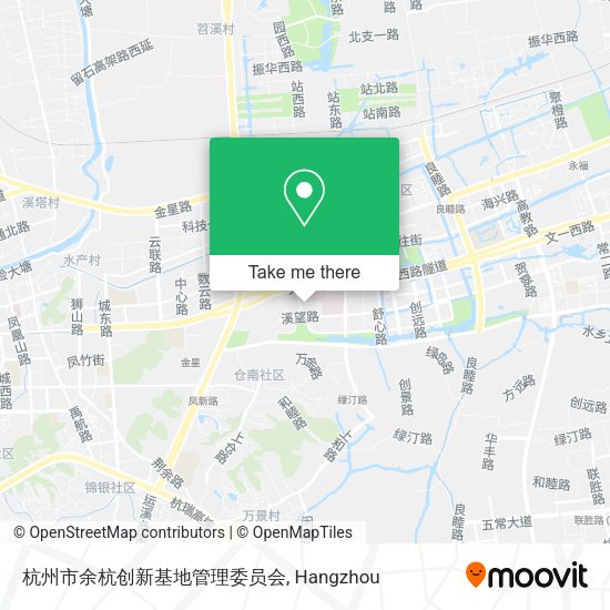 杭州市余杭创新基地管理委员会 map