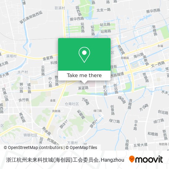 浙江杭州未来科技城(海创园)工会委员会 map