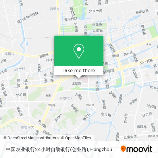中国农业银行24小时自助银行(创业路) map