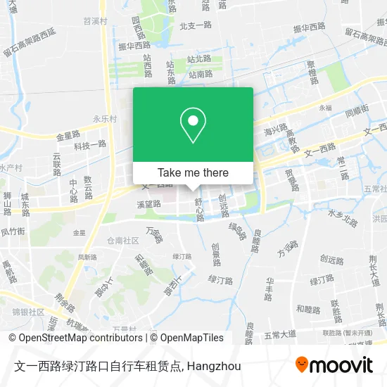 文一西路绿汀路口自行车租赁点 map