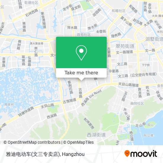 雅迪电动车(文三专卖店) map