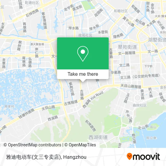 雅迪电动车(文三专卖店) map