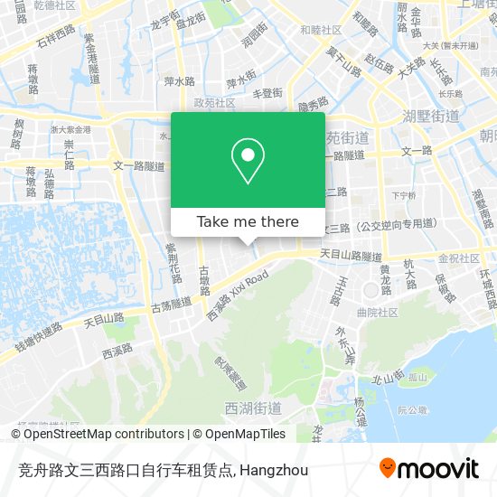 竞舟路文三西路口自行车租赁点 map