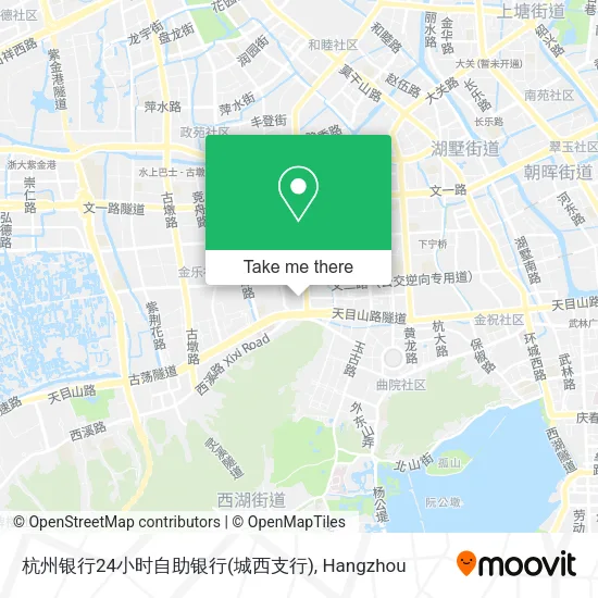 杭州银行24小时自助银行(城西支行) map