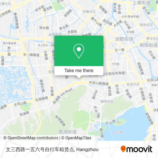 文三西路一五六号自行车租赁点 map