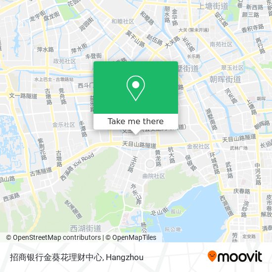 招商银行金葵花理财中心 map