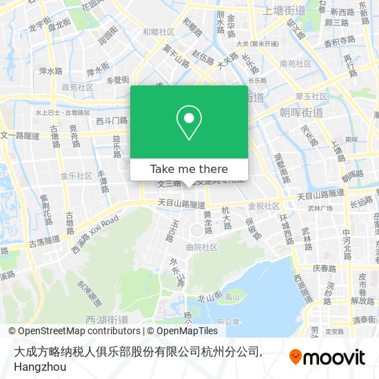 大成方略纳税人俱乐部股份有限公司杭州分公司 map