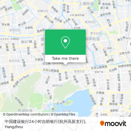中国建设银行24小时自助银行(杭州高新支行) map
