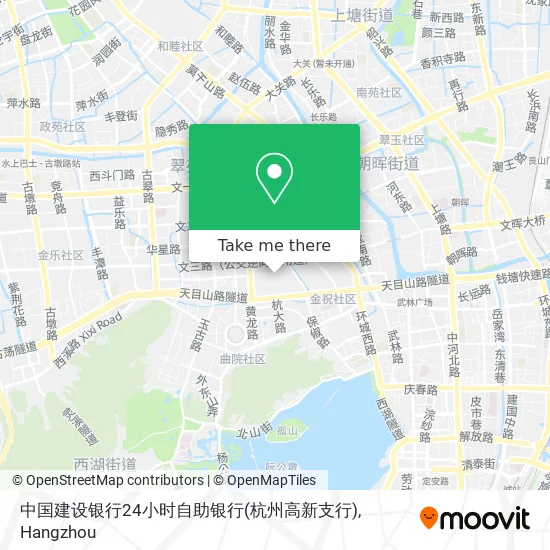 中国建设银行24小时自助银行(杭州高新支行) map