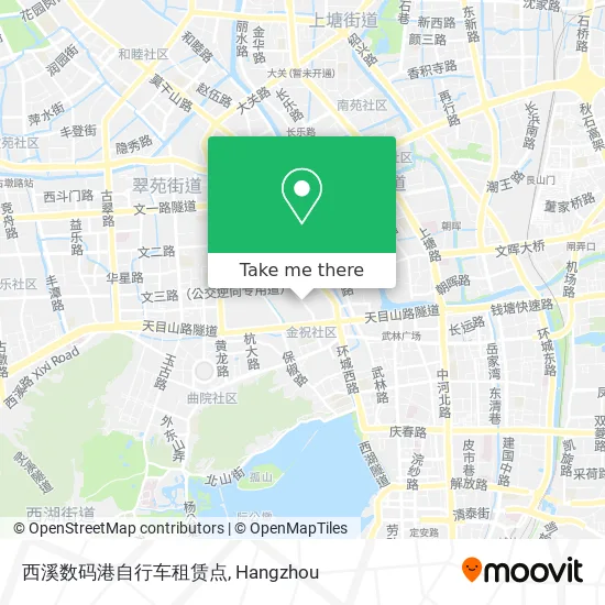 西溪数码港自行车租赁点 map