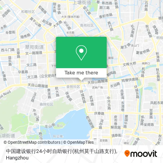 中国建设银行24小时自助银行(杭州莫干山路支行) map