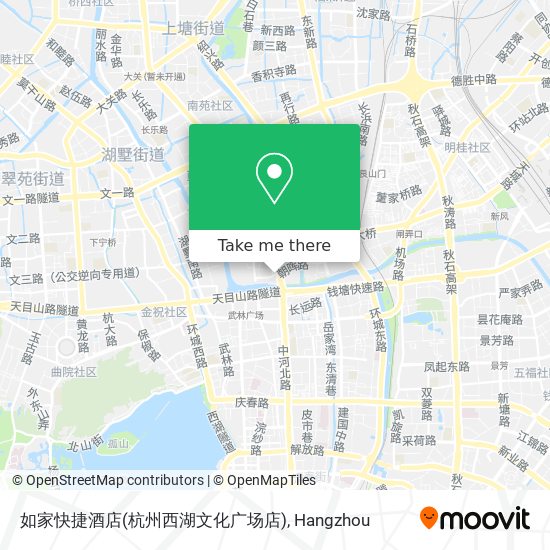 如家快捷酒店(杭州西湖文化广场店) map
