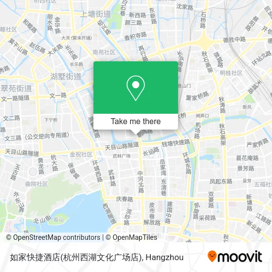 如家快捷酒店(杭州西湖文化广场店) map