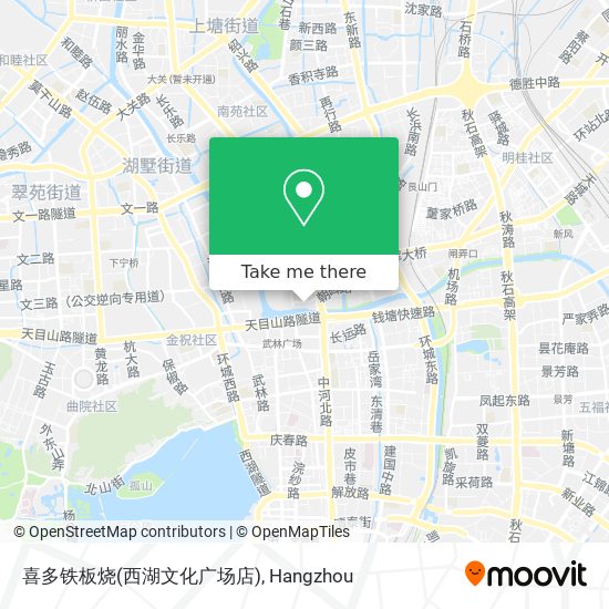 喜多铁板烧(西湖文化广场店) map