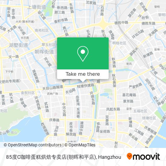 85度C咖啡蛋糕烘焙专卖店(朝晖和平店) map