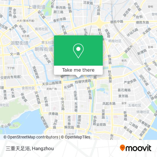 三重天足浴 map